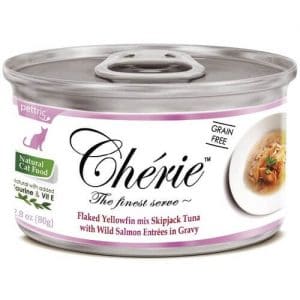 Купить Pettric Cherie Flaked Yellowfin Mix консервы с тунцом и лососем для кошек в дискаунтере товаров для животных Крокодильчик