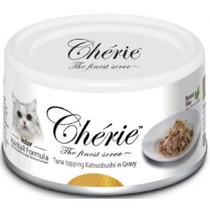 Купить Pettric Cherie Hairball Control консервы с тунцом с хлопьями копченого тунца-бонито для кошек в дискаунтере товаров для животных Крокодильчик
