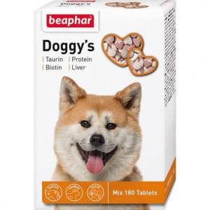 Beaphar Doggys MIX Витамины для собак смесь биотин-таурин, протеин, печень купить в дискаунтере товаров для животных Крокодильчик