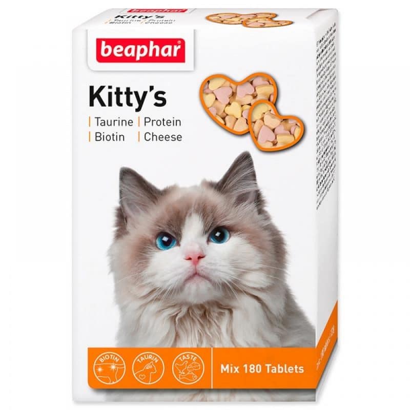 Beaphar Kittys Витамины для кошек таурин + биотин купить в дискаунтере товаров для животных Крокодильчик