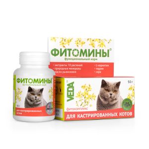 Фитомины корм с фитокомплексом для кастрированных котов, 50 г купить в дискаунтере товаров для животных Крокодильчик