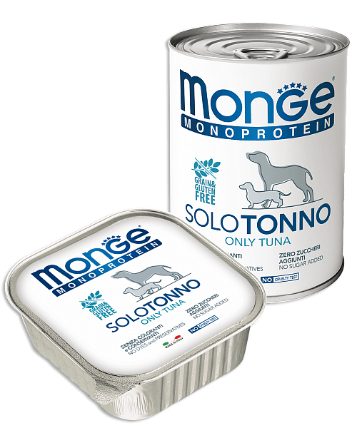 Monge Dog Monoprotein Solo консервы для собак паштет из тунца купить в дискаунтере товаров для животных Крокодильчик