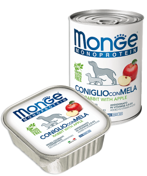 Monge Dog Monoprotein Solo консервы для собак паштет из кролика с яблоками купить в дискаунтере товаров для животных Крокодильчик