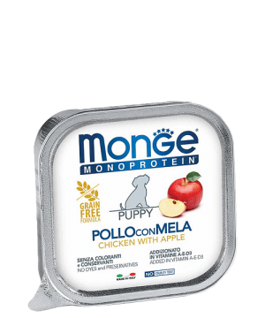 Monge Dog Monoprotein Solo консервы для собак паштет из курицы с яблоком купить в дискаунтере товаров для животных Крокодильчик