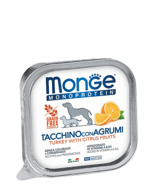 Monge Dog Monoprotein Solo консервы для собак паштет из индейки с цитрусовыми купить в дискаунтере товаров для животных Крокодильчик