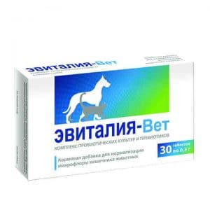Эвиталия-Вет кормовая добавка таблетки, 30 шт. купить в дискаунтере товаров для животных Крокодильчик
