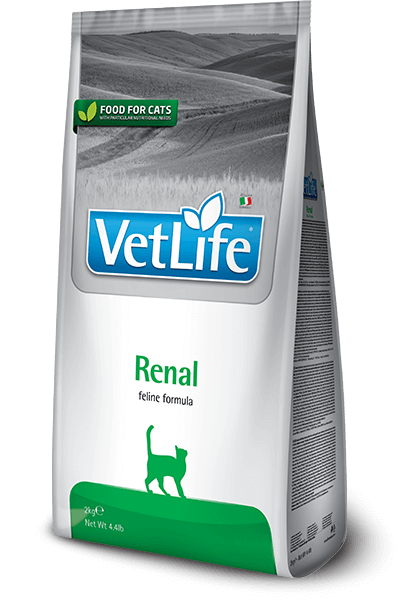 Farmina Vet Life Cat Renal сухая диета для кошек Фармина Ренал купить в дискаунтере товаров для животных Крокодильчик