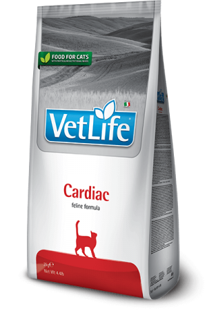 Farmina Vet Life Cat Cardiac диета для кошек при хронической сердечной недостаточности купить в дискаунтере товаров для животных Крокодильчик