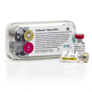 Нобивак MYXO-RHD вакцина для кроликов, 1 доза купить в дискаунтере товаров для животных Крокодильчик