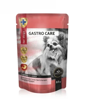 Secret Gastro Care кусочки индейки в соусе, 85г купить в дискаунтере товаров для животных Крокодильчик в Москве