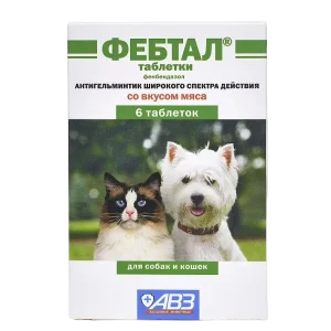 Фебтал для собак и кошек таблетки 6 шт